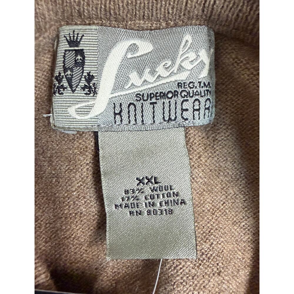 Lucky Brand XXL Brown Skull Graphic Sweater Knit Long Sleeve Crew Neck NWT New - Picture 9 of 9